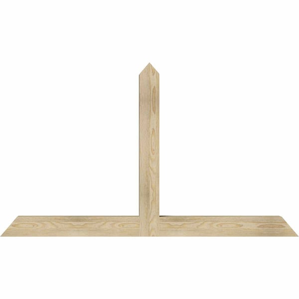 Ekena Millwork Portland Rough Sawn Timber Gable Bracket, Douglas Fir, 60"W x 35"H x 4"D x 4"F, 14/12 Pitch GBW060X35X0404POR00RDF - main